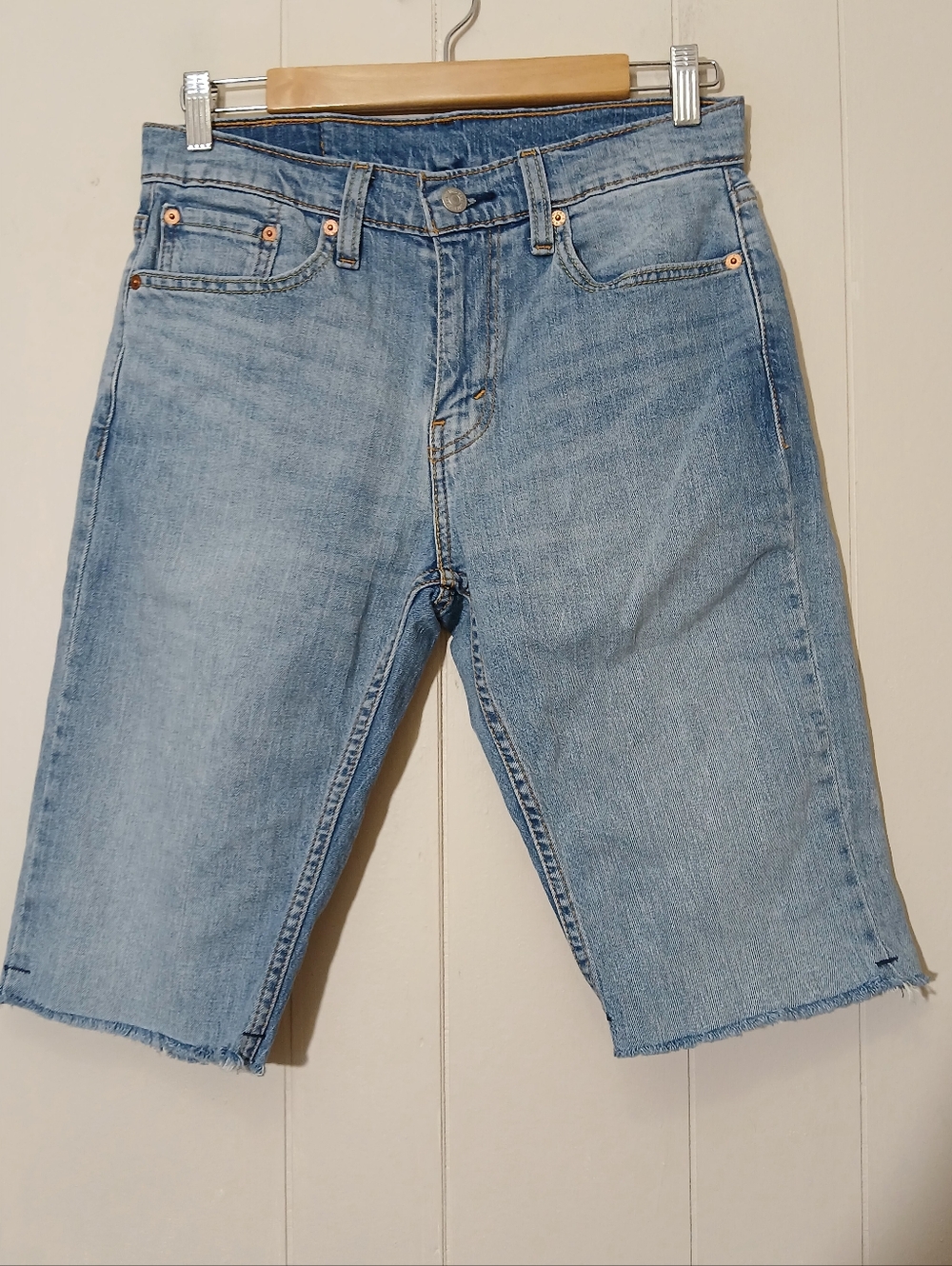 Levi's 511 Men 29 Jean Shorts "Jorts" 12" Blue Stretch Denim 90s Spring Summer
